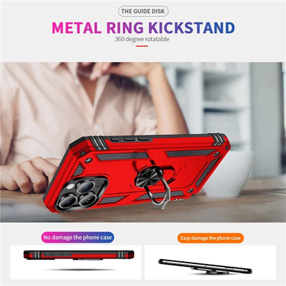 For iPhone 16 Pro Max Case PC+TPU Kickstand Anti-Drop Phone Cover