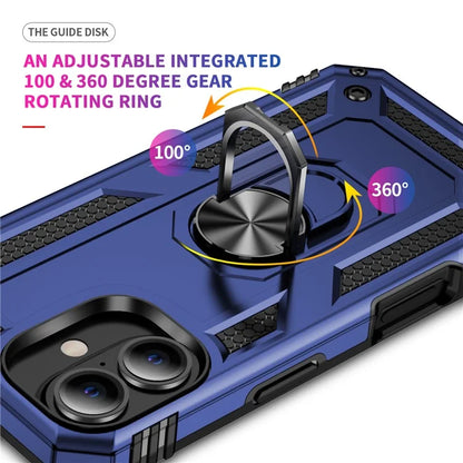 For iPhone 16 Case PC+TPU Phone Cover with Rotary Ring Kickstand
