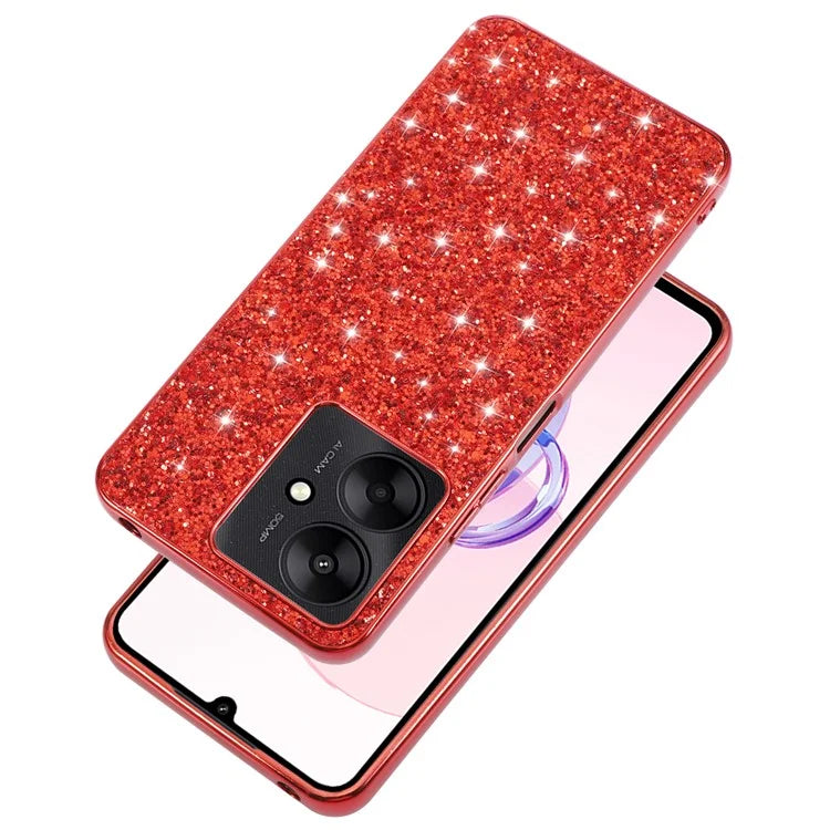 For Xiaomi Redmi 13C 4G / 5G / 13R 5G / Poco C65 4G / M6 5G Case TPU + PC Glitter Phone Cover