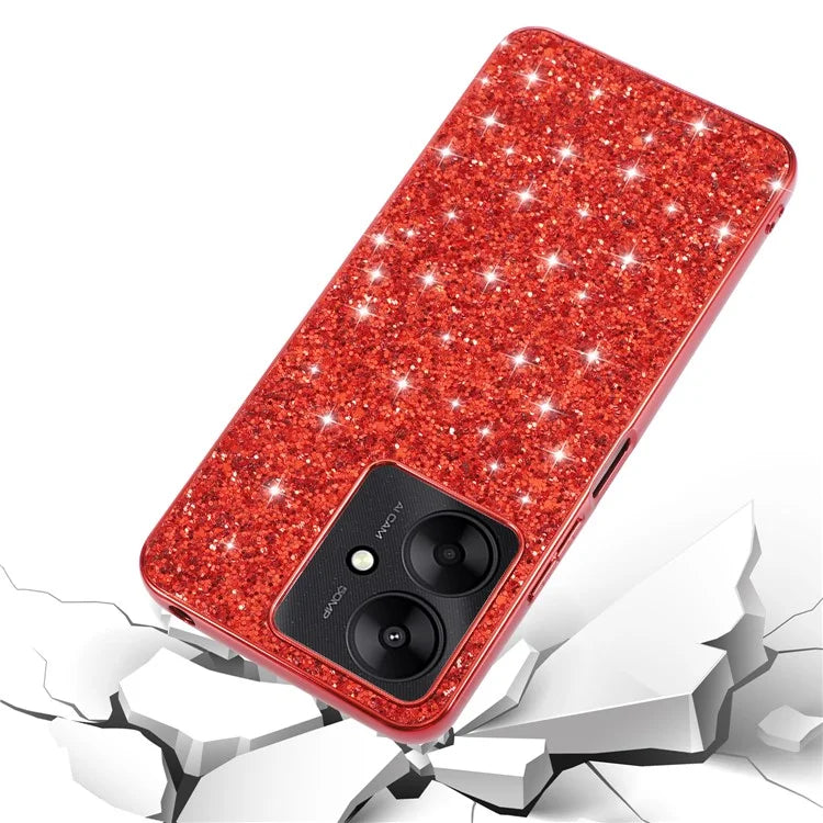 For Xiaomi Redmi 13C 4G / 5G / 13R 5G / Poco C65 4G / M6 5G Case TPU + PC Glitter Phone Cover