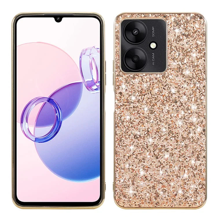 For Xiaomi Redmi 13C 4G / 5G / 13R 5G / Poco C65 4G / M6 5G Case TPU + PC Glitter Phone Cover