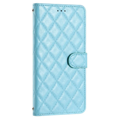 For iPhone 16 Pro Case Rhombus PU Leather Flip Phone Cover Card Slots