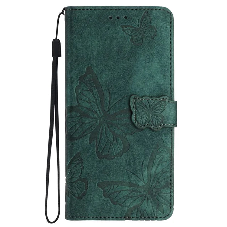 For iPhone 16 Plus Case Butterfly Flip Stand PU Leather Phone Cover
