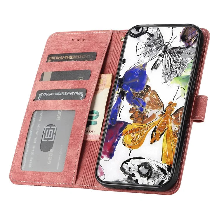 For iPhone 16 Plus Case Butterfly Flip Stand PU Leather Phone Cover