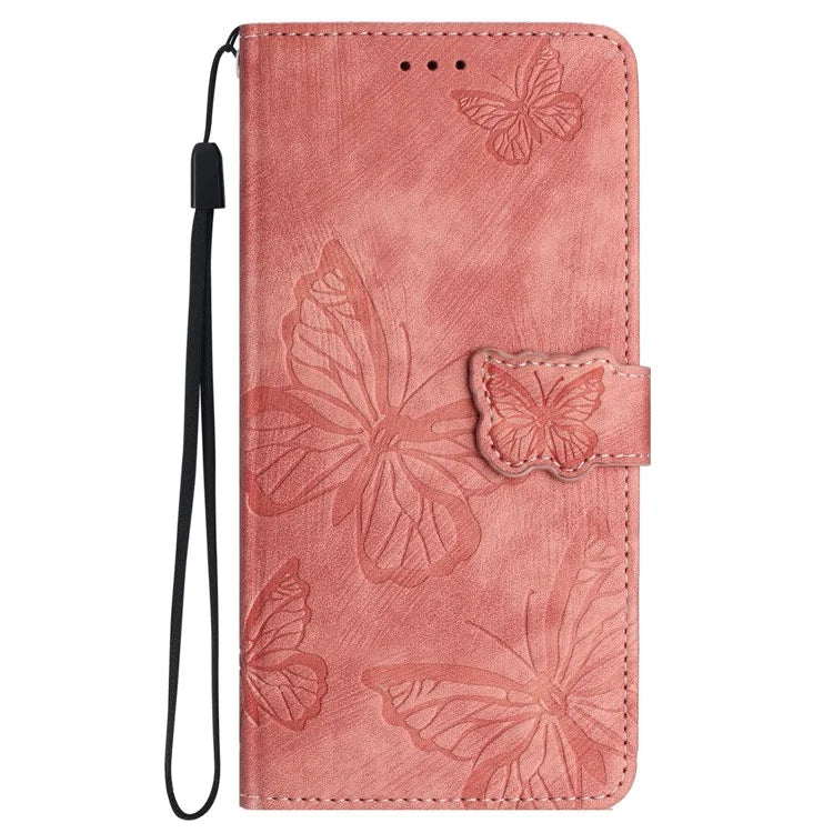 For iPhone 16 Plus Case Butterfly Flip Stand PU Leather Phone Cover
