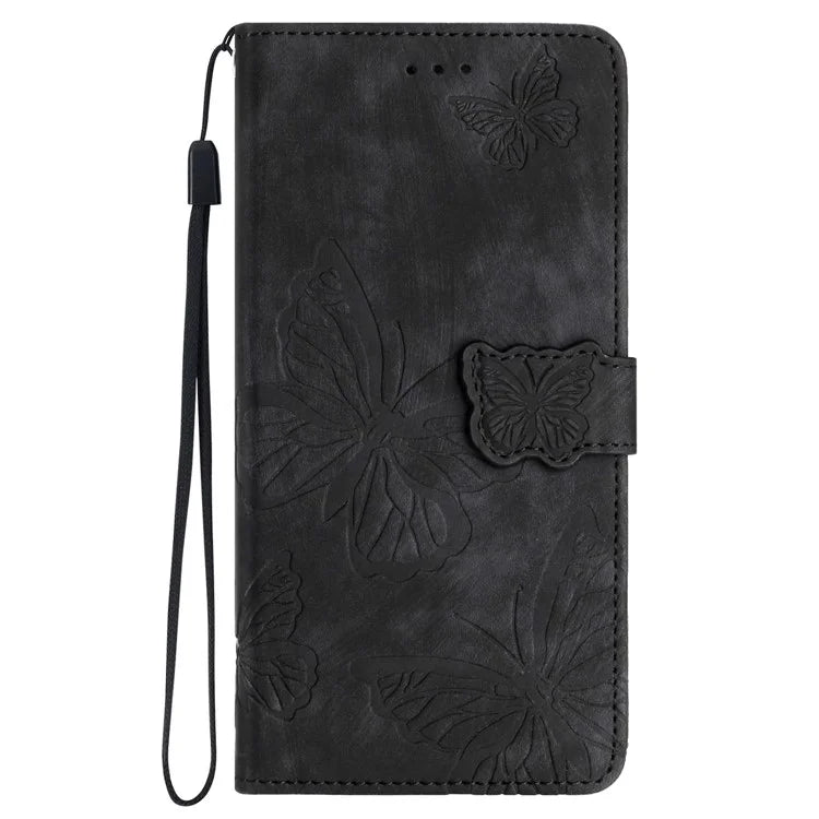 For iPhone 16 Plus Case Butterfly Flip Stand PU Leather Phone Cover