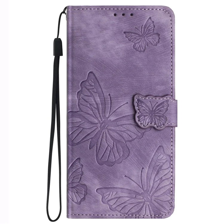 For iPhone 16 Plus Case Butterfly Flip Stand PU Leather Phone Cover