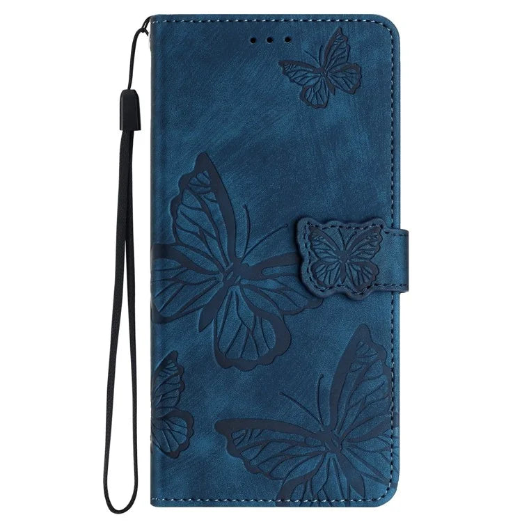 For iPhone 16 Plus Case Butterfly Flip Stand PU Leather Phone Cover