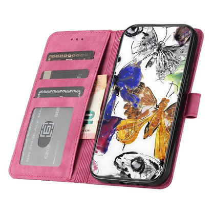 For iPhone 16 Plus Case Butterfly Flip Stand PU Leather Phone Cover