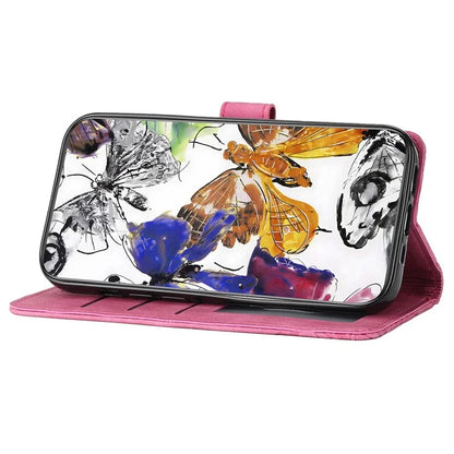 For iPhone 16 Plus Case Butterfly Flip Stand PU Leather Phone Cover