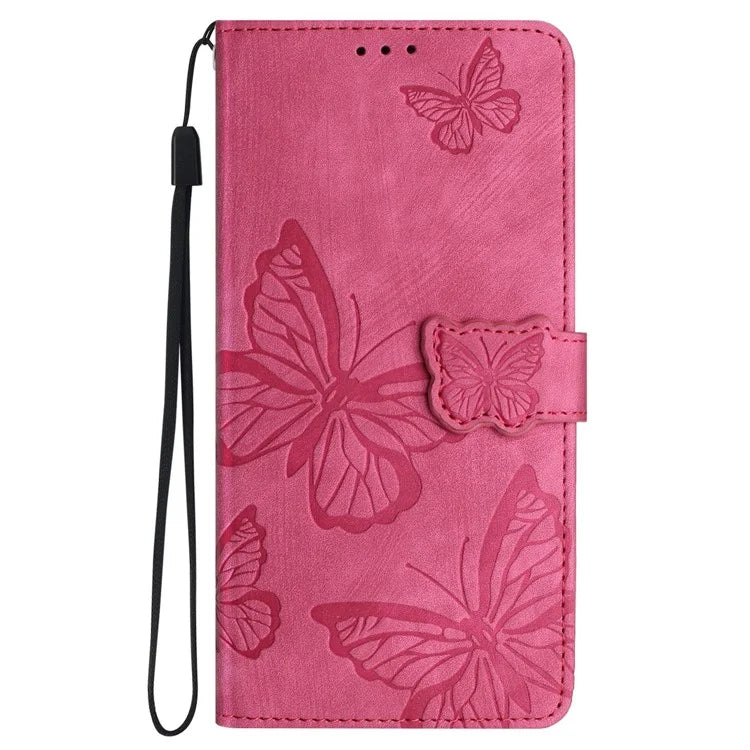 For iPhone 16 Plus Case Butterfly Flip Stand PU Leather Phone Cover