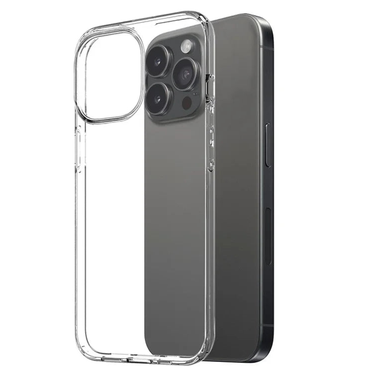 NORTHJO For iPhone 16 Pro Clear TPU Case + Tempered Glass Screen Protector Set