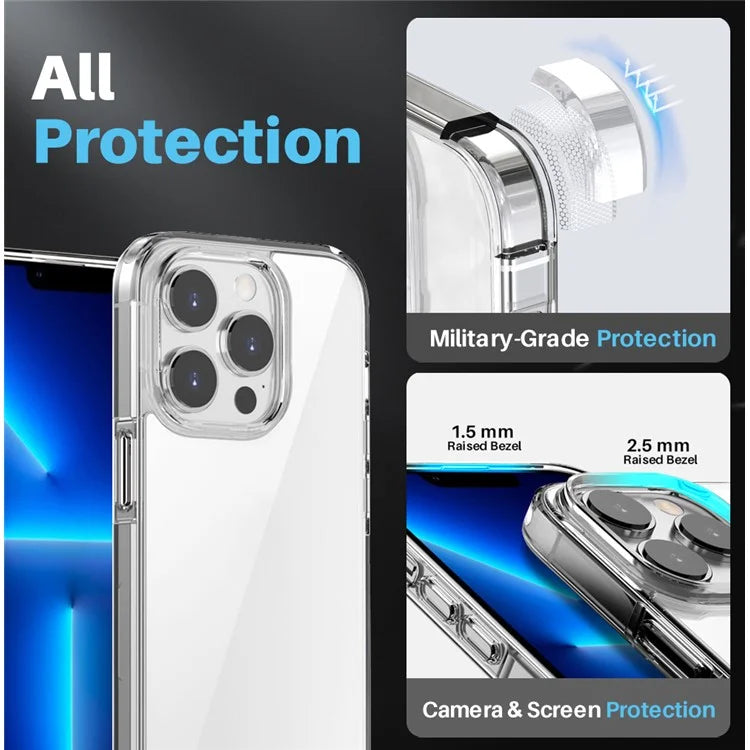 NORTHJO 5 in 1 For iPhone 13 Pro Max PC+TPU Case Set with 2 Screen Protector, 2 Camera Lens Protector