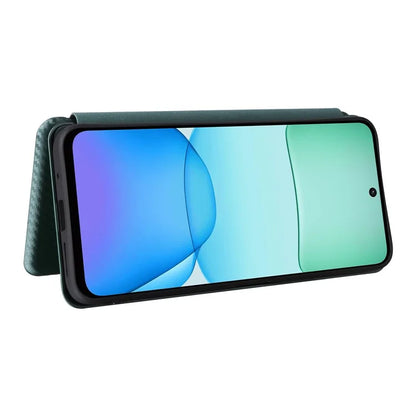 For Xiaomi Redmi 13 5G / 13 4G / Note 13R 5G Phone Case Carbon Fiber Texture Leather Stand Cover