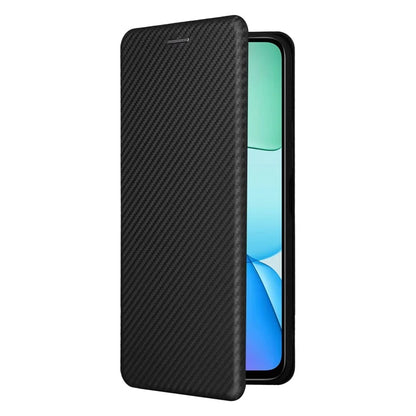 For Xiaomi Redmi 13 5G / 13 4G / Note 13R 5G Phone Case Carbon Fiber Texture Leather Stand Cover