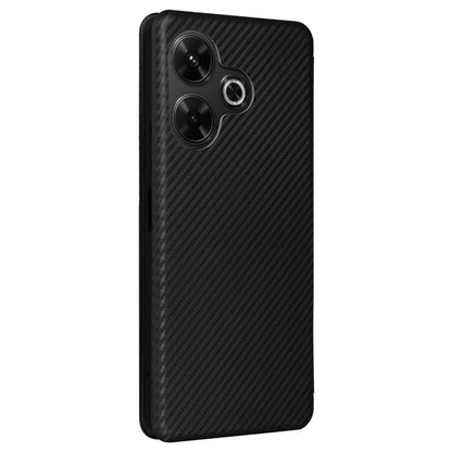 For Xiaomi Redmi 13 5G / 13 4G / Note 13R 5G Phone Case Carbon Fiber Texture Leather Stand Cover