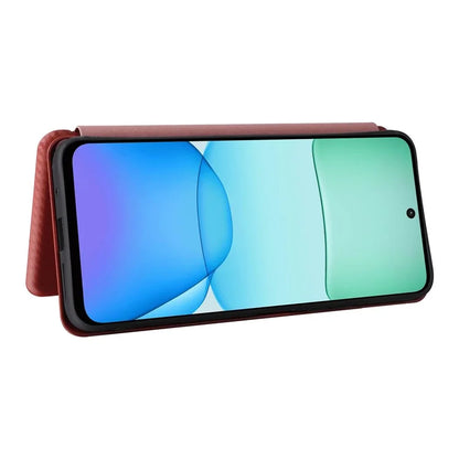 For Xiaomi Redmi 13 5G / 13 4G / Note 13R 5G Phone Case Carbon Fiber Texture Leather Stand Cover