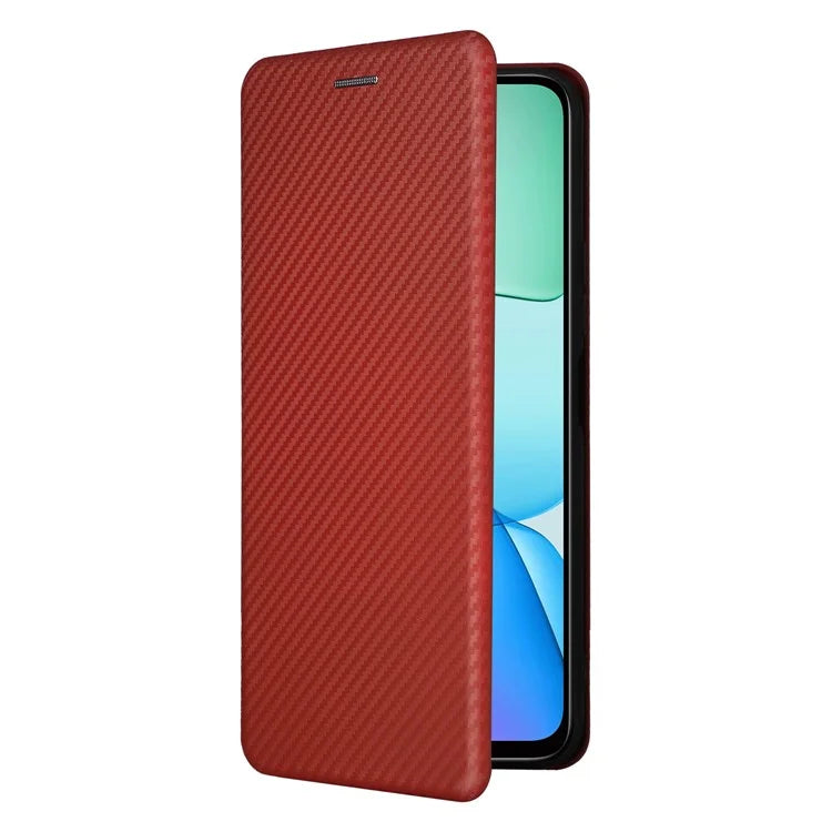 For Xiaomi Redmi 13 5G / 13 4G / Note 13R 5G Phone Case Carbon Fiber Texture Leather Stand Cover