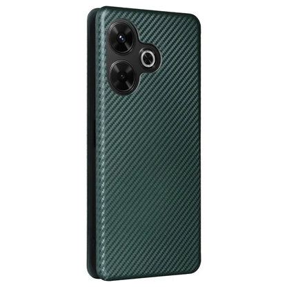 For Xiaomi Redmi 13 5G / 13 4G / Note 13R 5G Phone Case Carbon Fiber Texture Leather Stand Cover