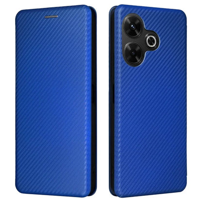 For Xiaomi Redmi 13 5G / 13 4G / Note 13R 5G Phone Case Carbon Fiber Texture Leather Stand Cover