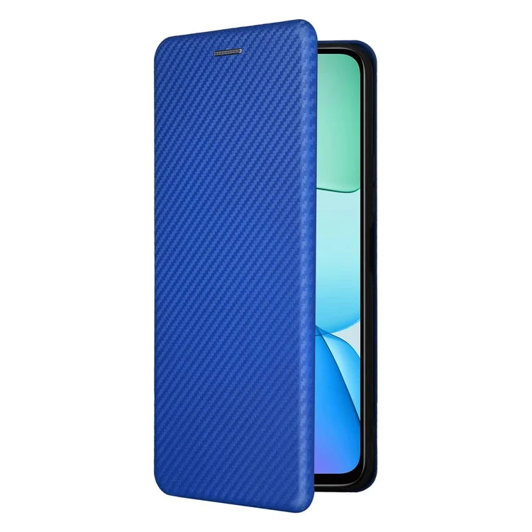 For Xiaomi Redmi 13 5G / 13 4G / Note 13R 5G Phone Case Carbon Fiber Texture Leather Stand Cover