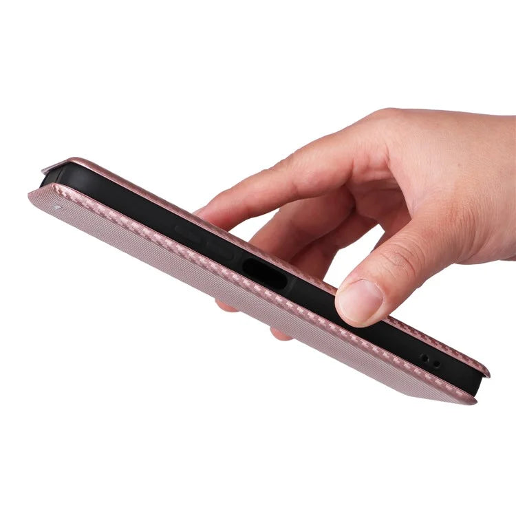 For Xiaomi Redmi 13 5G / 13 4G / Note 13R 5G Phone Case Carbon Fiber Texture Leather Stand Cover