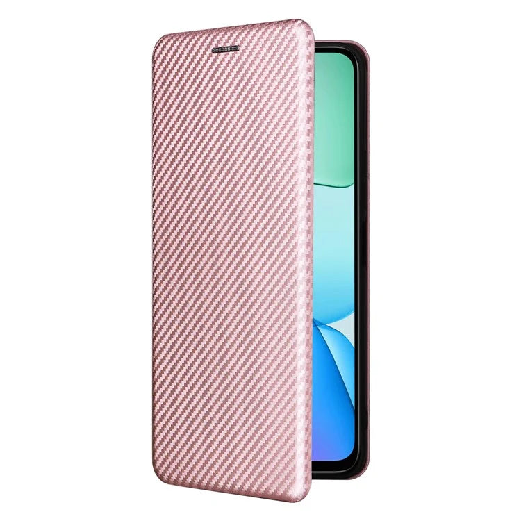 For Xiaomi Redmi 13 5G / 13 4G / Note 13R 5G Phone Case Carbon Fiber Texture Leather Stand Cover