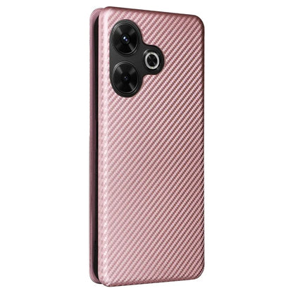 For Xiaomi Redmi 13 5G / 13 4G / Note 13R 5G Phone Case Carbon Fiber Texture Leather Stand Cover
