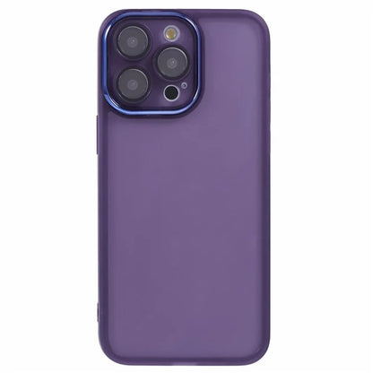 DKSM Series For iPhone 15 Pro Max Case Electroplated Camera Frame TPU Phone Cover