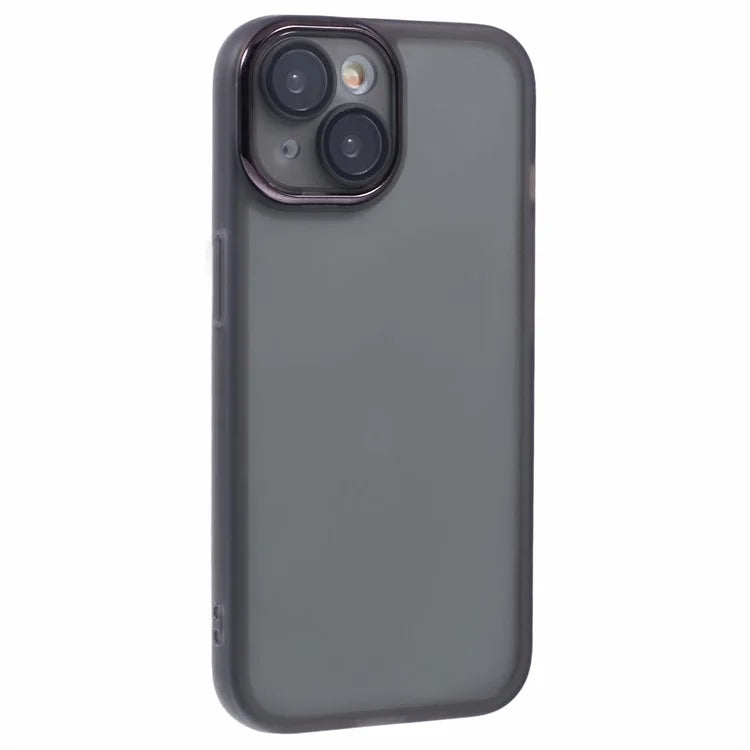 DKSM Series For iPhone 15 Case Electroplated Camera Frame TPU Phone Cover