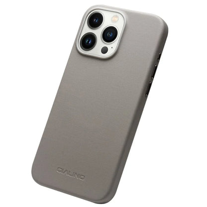 QIALINO For iPhone 15 Pro Case Compatible with MagSafe Silicone+PU Covered Phone Shell