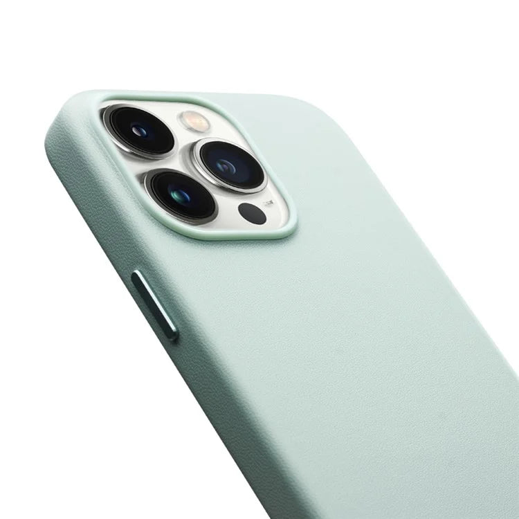 QIALINO For iPhone 15 Pro Case Compatible with MagSafe Silicone+PU Covered Phone Shell