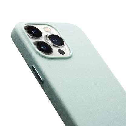 QIALINO For iPhone 15 Pro Case Compatible with MagSafe Silicone+PU Covered Phone Shell