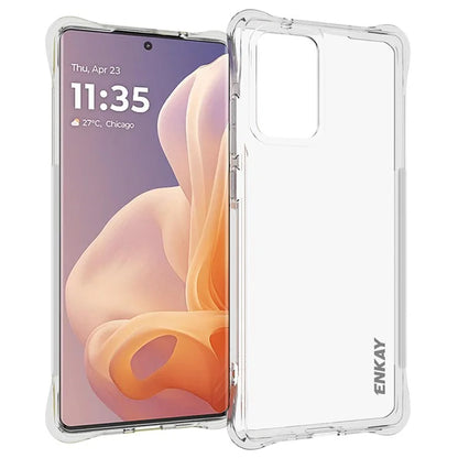 ENKAY HAT PRINCE For Motorola Moto G85 5G / S50 Neo 5G Case TPU Crystal Clear Phone Cover Corner Airbag Fall Protection