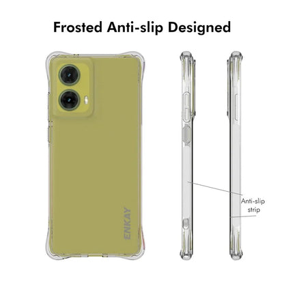 ENKAY HAT PRINCE For Motorola Moto G85 5G / S50 Neo 5G Case TPU Crystal Clear Phone Cover Corner Airbag Fall Protection