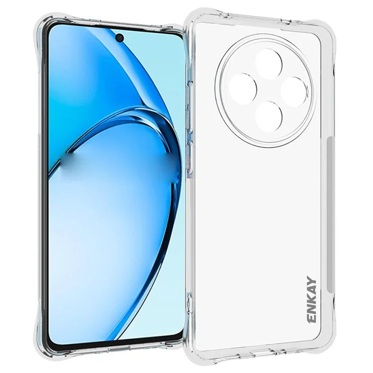 ENKAY HAT PRINCE For Oppo Reno12 F 5G Case Corner Airbag TPU Crystal Clear Phone Cover