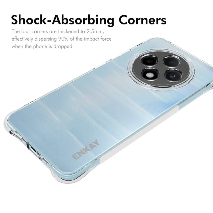 ENKAY HAT PRINCE For Oppo Reno12 F 5G Case Corner Airbag TPU Crystal Clear Phone Cover