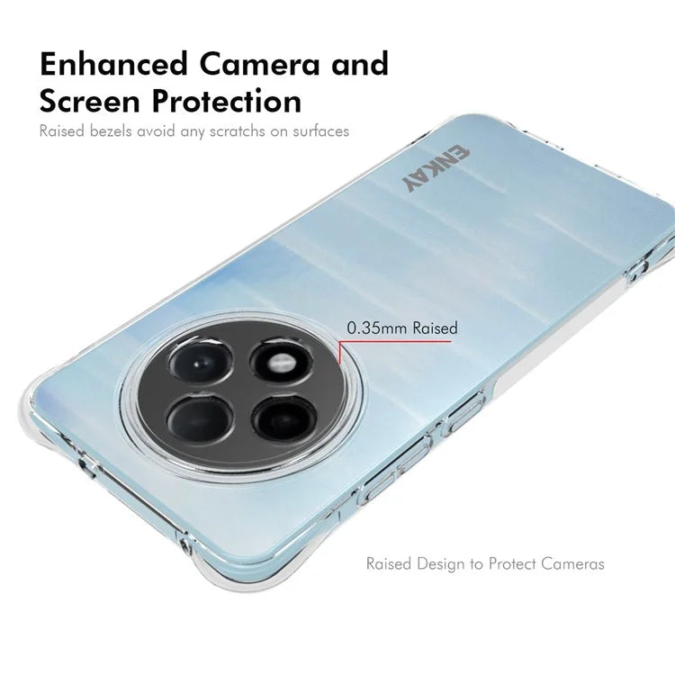 ENKAY HAT PRINCE For Oppo Reno12 F 5G Case Corner Airbag TPU Crystal Clear Phone Cover