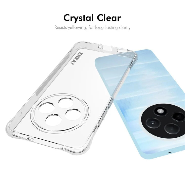 ENKAY HAT PRINCE For Oppo Reno12 F 5G Case Corner Airbag TPU Crystal Clear Phone Cover