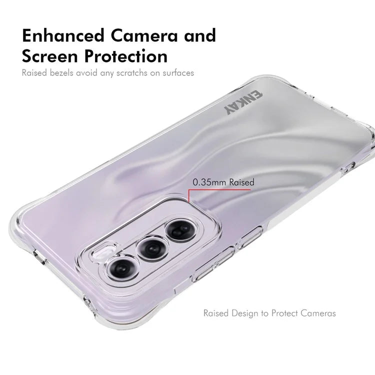 ENKAY HAT PRINCE For Oppo Reno12 Pro 5G (Global) Case TPU Corner Airbag Fall Protection Crystal Clear Phone Cover