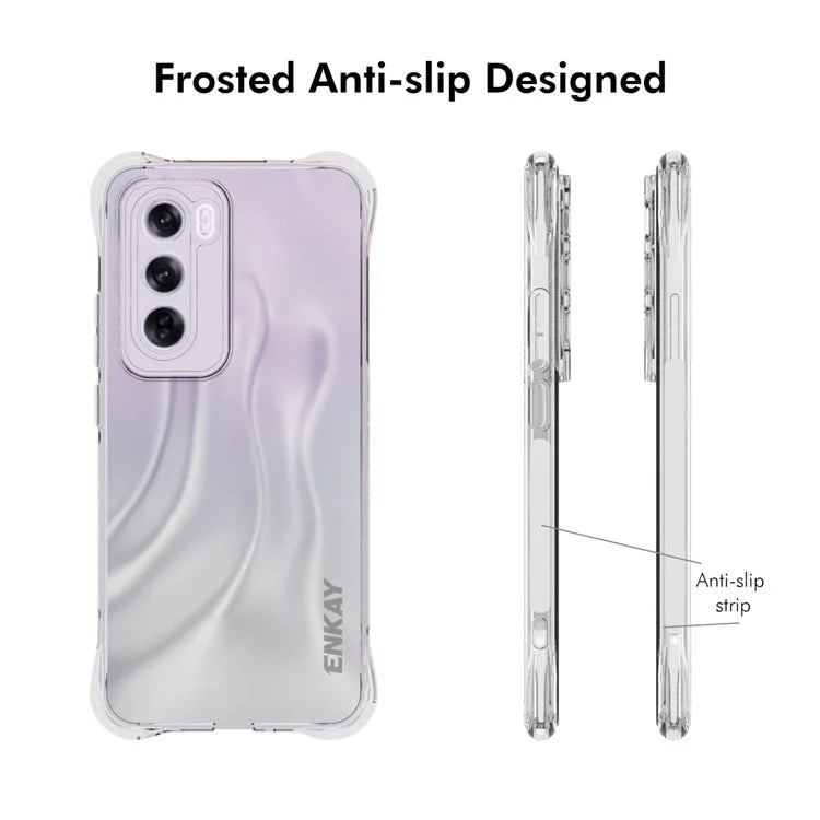 ENKAY HAT PRINCE For Oppo Reno12 Pro 5G (Global) Case TPU Corner Airbag Fall Protection Crystal Clear Phone Cover