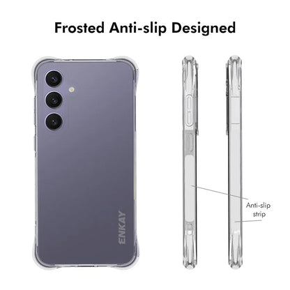 ENKAY HAT PRINCE For Samsung Galaxy S24 FE Crystal Clear Case TPU Phone Cover Corner Airbag Fall Protection