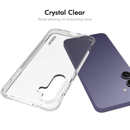 ENKAY HAT PRINCE For Samsung Galaxy S24 FE Crystal Clear Case TPU Phone Cover Corner Airbag Fall Protection