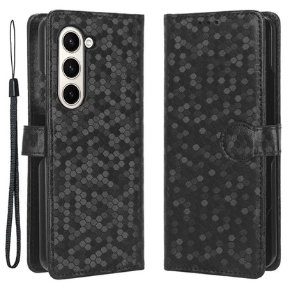 For Samsung Galaxy Z Fold6 5G Wallet Case Dot Pattern PU Leather Phone Cover