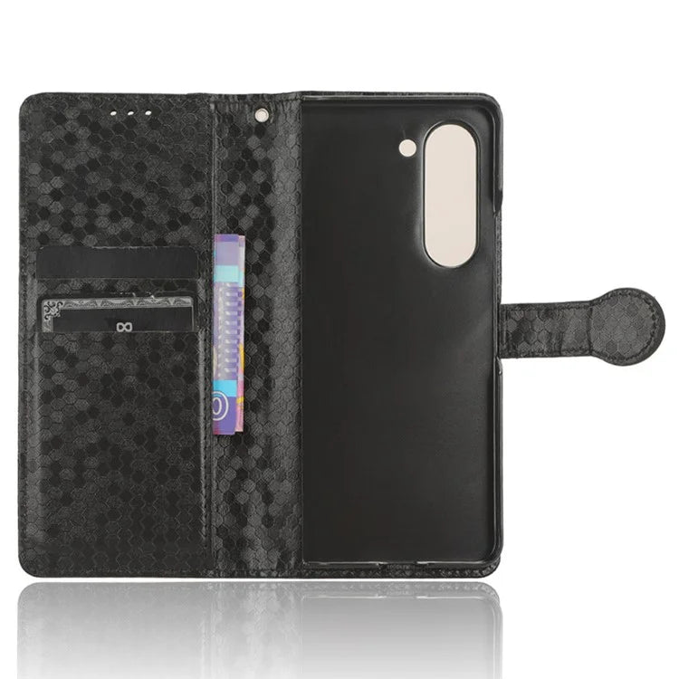 For Samsung Galaxy Z Fold6 5G Wallet Case Dot Pattern PU Leather Phone Cover