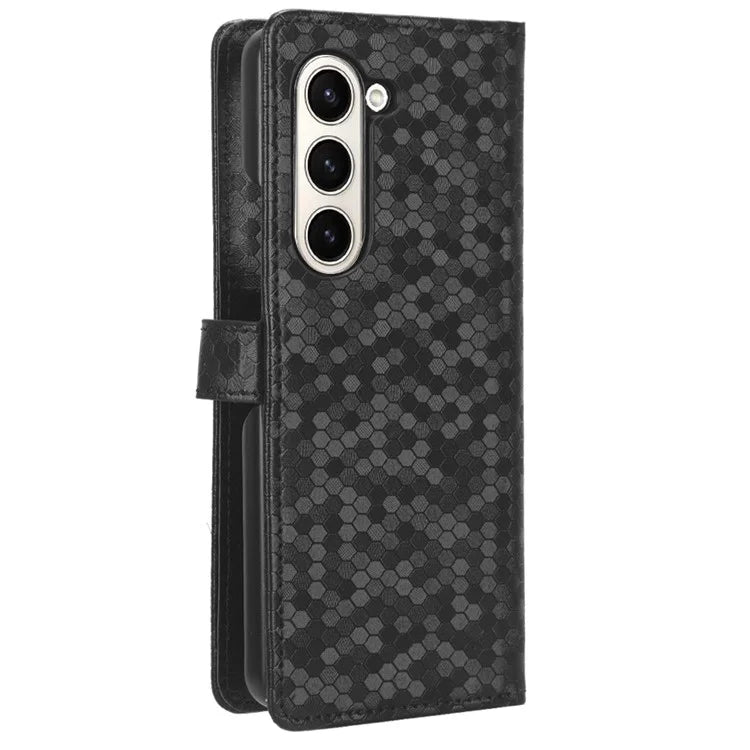 For Samsung Galaxy Z Fold6 5G Wallet Case Dot Pattern PU Leather Phone Cover