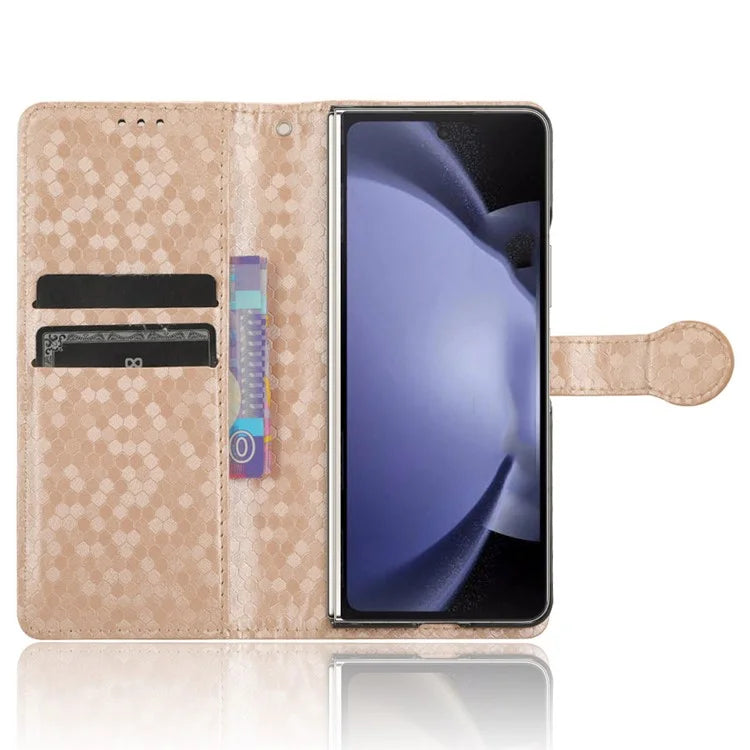 For Samsung Galaxy Z Fold6 5G Wallet Case Dot Pattern PU Leather Phone Cover