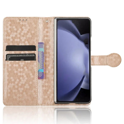 For Samsung Galaxy Z Fold6 5G Wallet Case Dot Pattern PU Leather Phone Cover