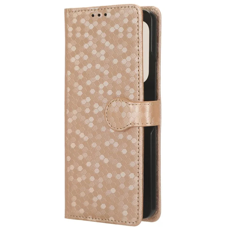 For Samsung Galaxy Z Fold6 5G Wallet Case Dot Pattern PU Leather Phone Cover