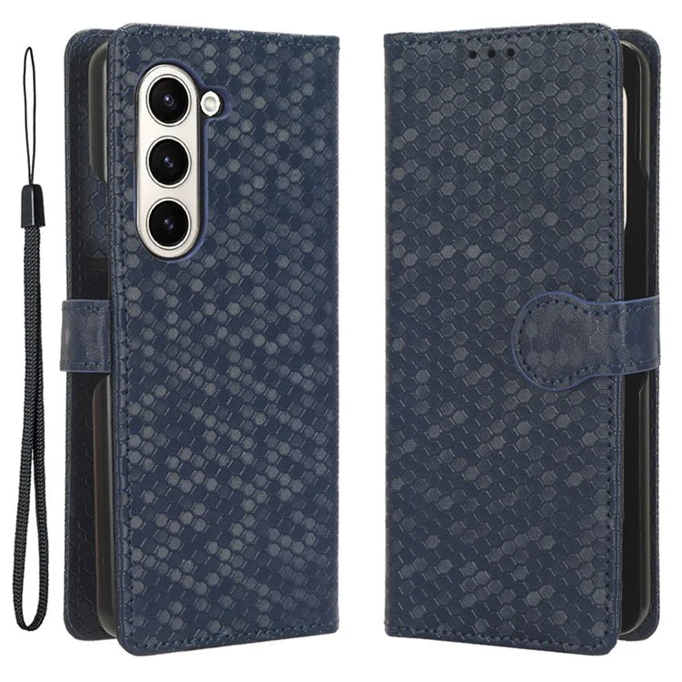 For Samsung Galaxy Z Fold6 5G Wallet Case Dot Pattern PU Leather Phone Cover